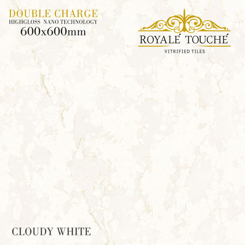 Cloudy White Vitrified Tile