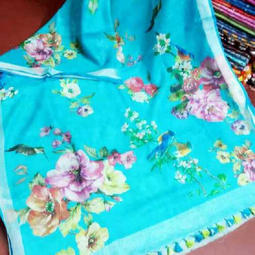 Digital Print Linen Sarees