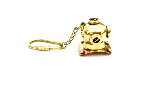 Nautical Brass Diver Helmet Keychain