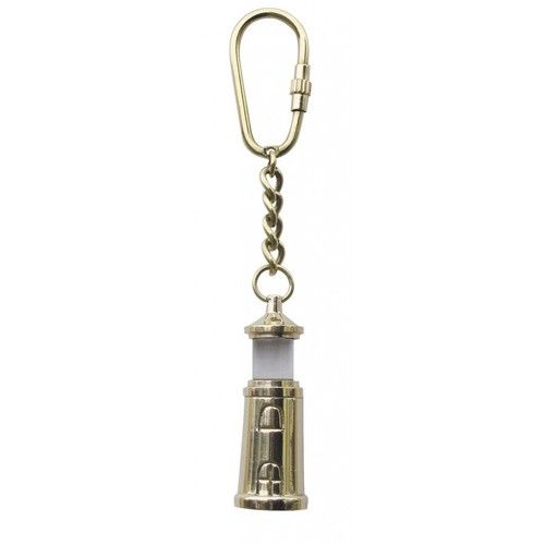 Nautical Brass Light House Keychain