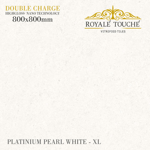 Platinium Pearl White Vitrified Tile - Xl Size: 800X800 Mm