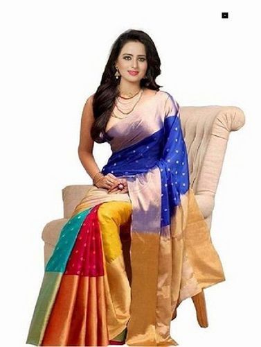 Malticoloured Smooth Finish Pranavi Saree