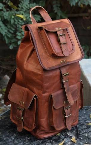 Xlpe Leather Travel Hiking Backpack