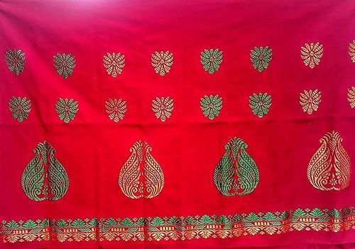 CANNIZARO Plain Assamese Guna Heavy Work Weaving Silk Mekhela Chador Saree,  With blouse piece, 5.5 m (separate blouse piece) at Rs 599/piece in Surat