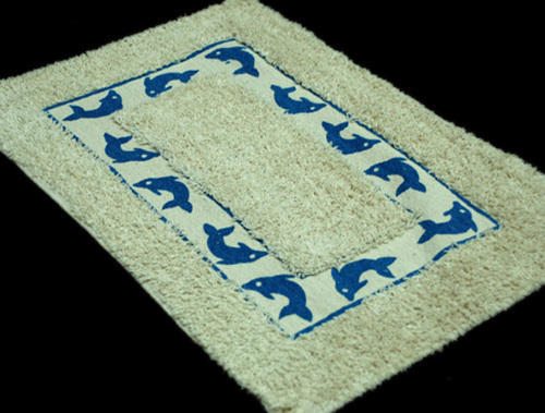 Border Printed Bath Mat