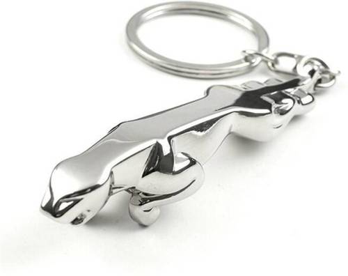 Jaguar Logo Metal Key Chain (Silver)