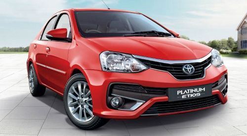 Red Platinum Etios Cars