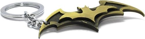 Double Batman 3D Bronze Premium Metal Key Chain (Gold)