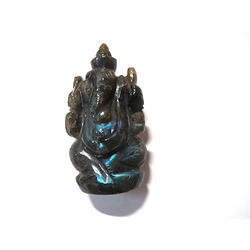 Labradorite Ganesha Stone Statue