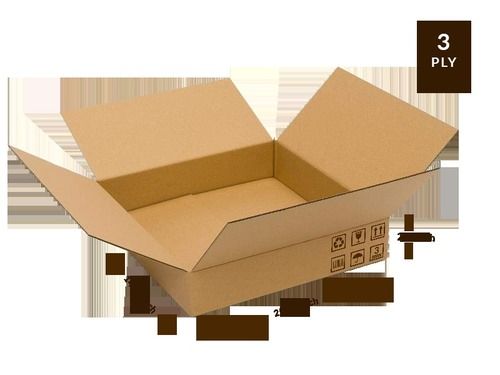 Multi Color Plain Corrugated Box 3 Ply (25.25L X 14.25W X 2.5H Inch)