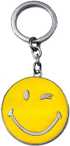 Smiley Face Metal Design-A Key Chain (Yellow)