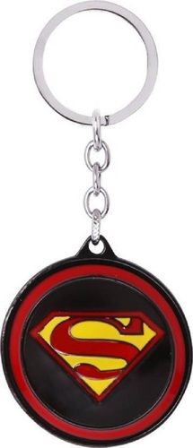 Superman Logo Spin Black Key Chain (Multicolor)