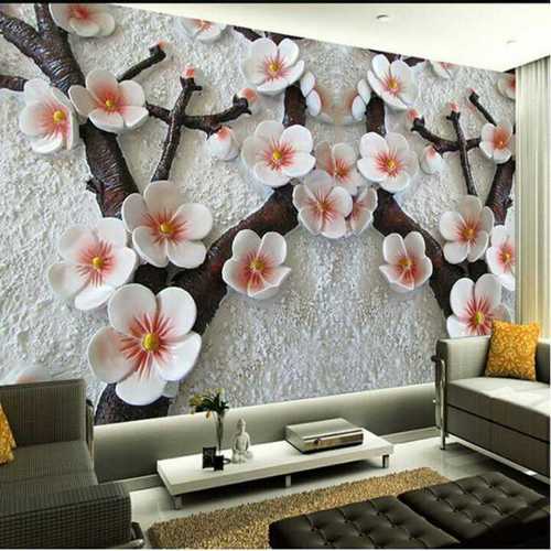3D Customized Floral Wallpaper