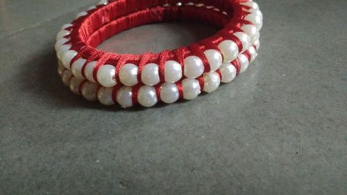 Silk thread pearl on sale bangles