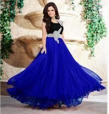 All Season Blue Color Ladies Gown