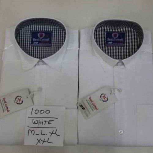 Breathable Mens Plain White Shirts