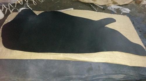 Plain Black Harness Leather Sheet