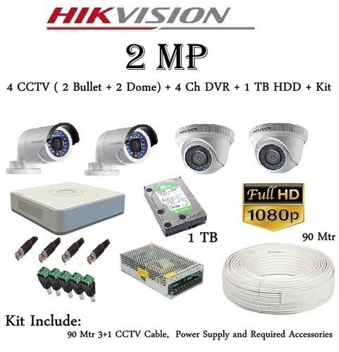 Bullet + Dome Cctv Camera (Hikvision) Application: Hotels