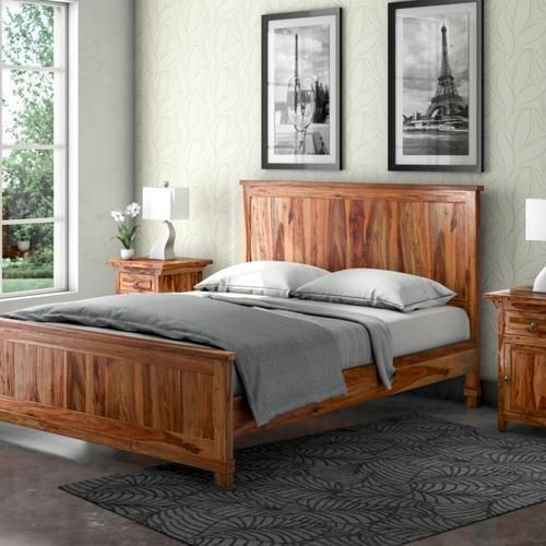 Attractive Design Wooden Double Bed