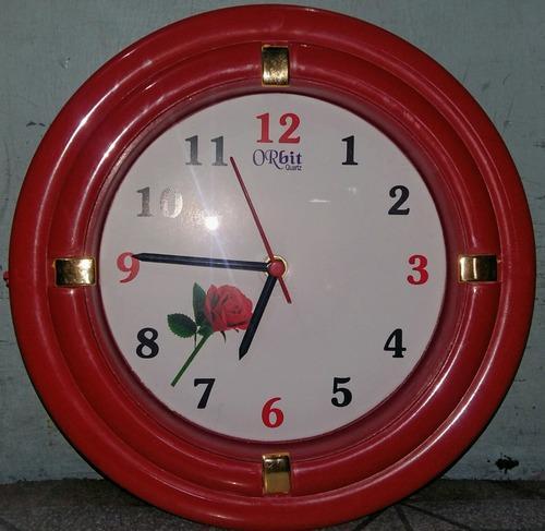 Red Beautiful Design Round Clock