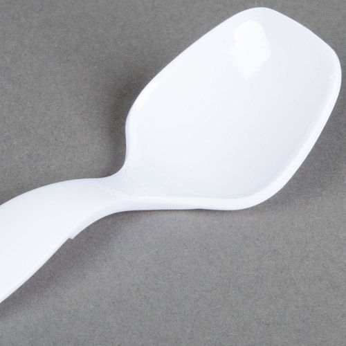 White Plastic Serving Spoon