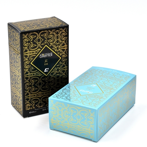 Custom Made Glossy Color Paper Box For Perfume With Gold Hot Stamping By 5T PACKING PRODUCTS CO., LTD.