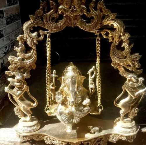 Plastic Pure Brass Ganesha Statue