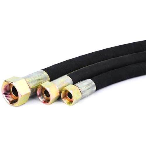 High Pressure Hydraulic Hose Pipe - 1/2 to 2 Inch Sizes, Black Color | Shock Resistant, Durable Finish Standards, Precisely Designed