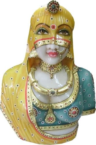 Sculpture 18 Inch Marble Rajasthani Lady Statue