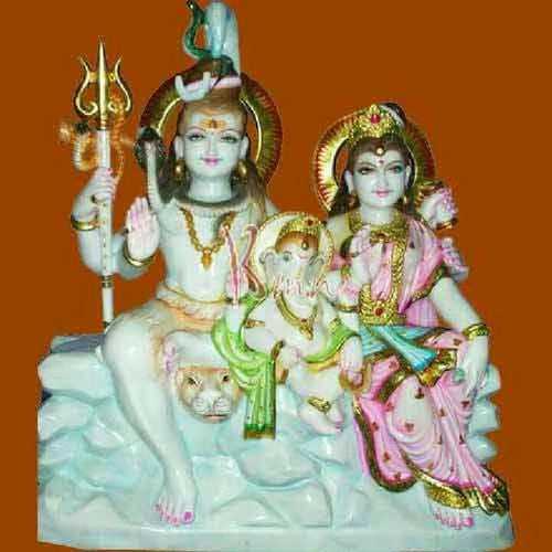 Shiv Parvati Marble Moorti Statue