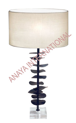 Modern Table Lamp With Fabric Shade Light Source: Incandescent