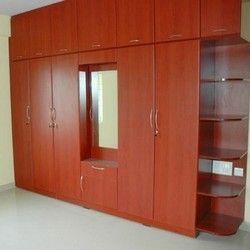 Double Door Wooden Wardrobe - Customized Design, Modern Appearance, Lockable, 3-5 Shelves Available, RK Furniture