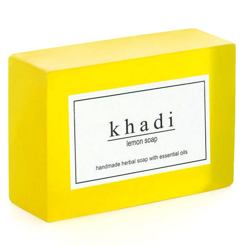 Pink And Black Khadi Soap Lemon