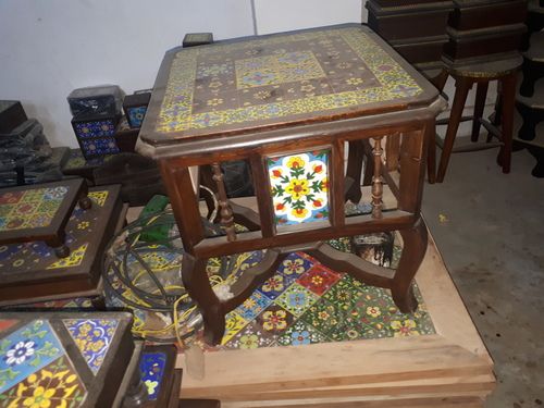 Handmade Bed Side Tile Fitted Table