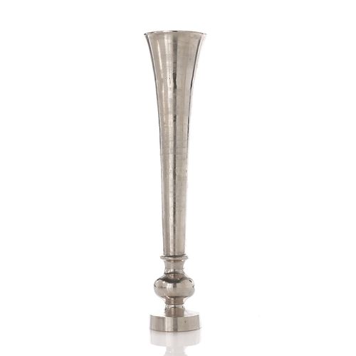 Aluminum Silver Trumpet Vase