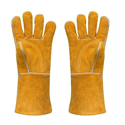 Blue High Strength Welding Leather Gloves