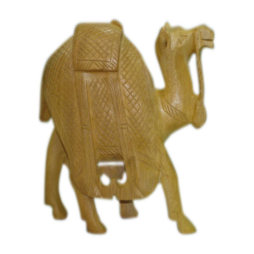 Wooden Carved Camel Statue