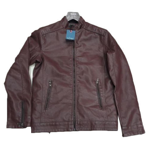 Full Sleeve Plain Leather Jacket