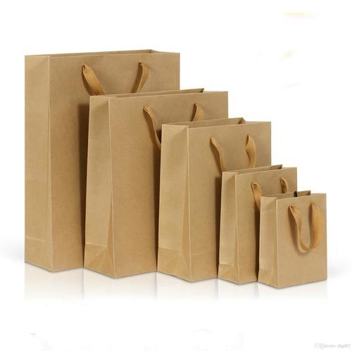 Designer Brown Paper Bags - High Material Strength, Tear Resistant, Customizable Sizes and Colors, Ideal for Diverse Applications