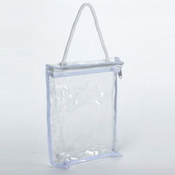 White Zipper Vinyl Bags