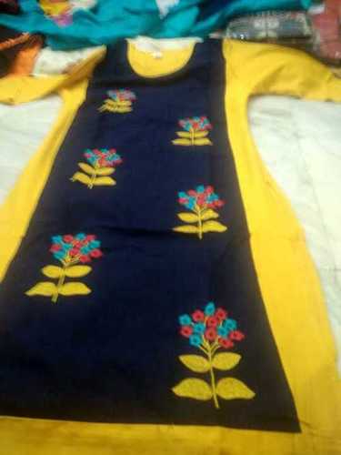 Embroidered Work Rayon Kurtis