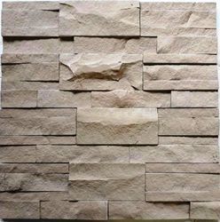 Beige Sandstone Elevation Tile For Wall Cladding