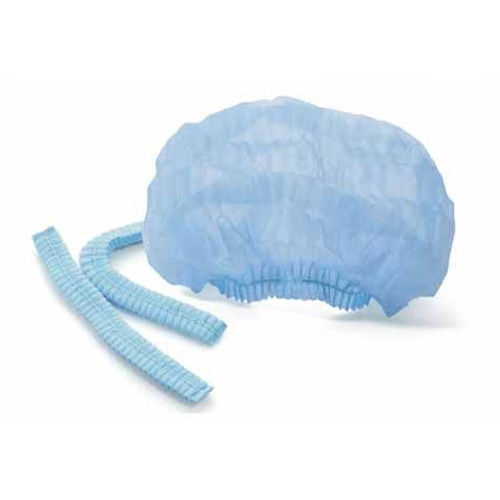 Blue 100% Cotton Disposable Non Woven Disposable Bouffant Cap