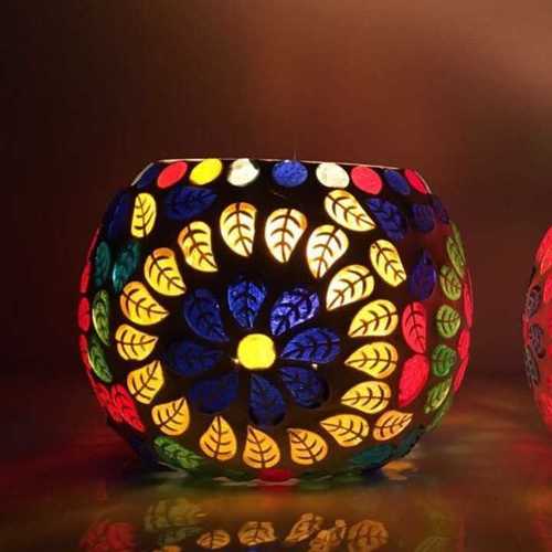Handcrafted Mosaic Tea Light Candles