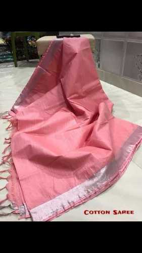 Khadi Pink Cotton Sarees