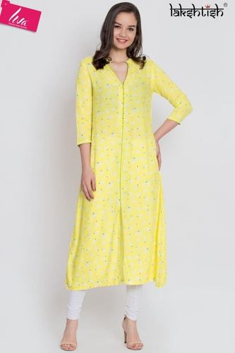 Soft Cotton Ladies A Line Kurtis