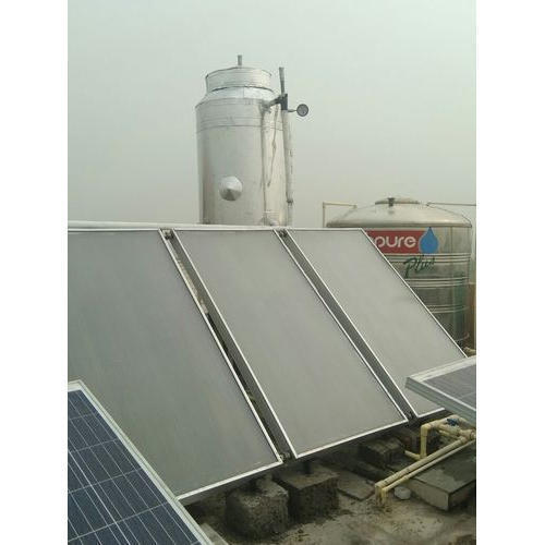 Commercial Solar Water Heater - 100 Liter Capacity, Direct-Plug Connection, 72 Hours Heat Reservation, Flat Plate Collector Design