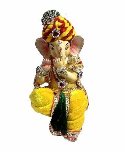 Polyresin Crown Ganesha Idol Height: 15  Centimeter (Cm)