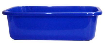 Blue Rectangular Plastic Basin