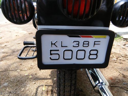 Two Wheeler Number Plate